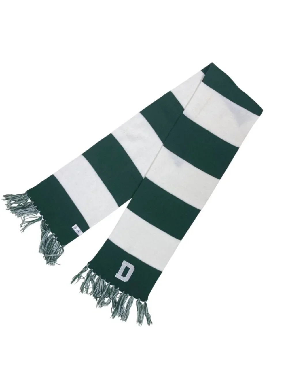 Dartmouth College Knit Scarf Green White Striped Ivy League Spectator Scarf